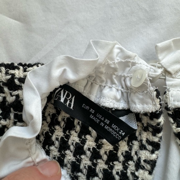 Zara Contrast Tweed Top - Picture 10 of 10